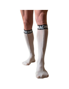 MACHO - THIN SOCKS ONE SIZE WHITE 1 