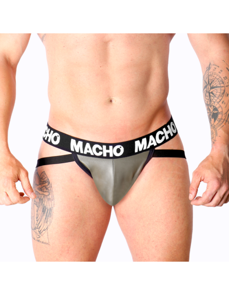 MACHO - MX27GR JOCK LEATHER GRIGIO BEIGE L 7 