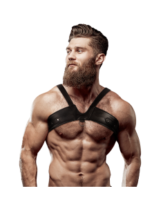 FETISH SUBMISSIVE ATTITUDE - MEN'S BRIGADE ECO-LEATHER CHEST HARNESS 4 