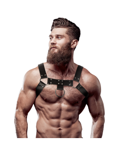 FETISH SUBMISSIVE ATTITUDE - MEN'S ECO-LEATHER CHEST HARNESS 4 