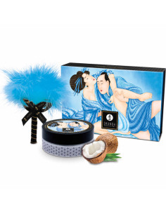 SHUNGA - KIT DE POUDRE DE MASSAGE COMESTIBLE À LA NOIX DE COCO 4 