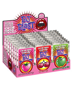 PIPEDREAMS - BJ BLAST STRAWBERRY / CHERRY AND GREEN APPLE - DISPLAY - 36 PC 1 