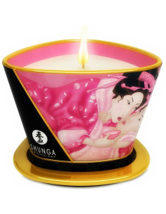 SHUNGA - MINI CARESSE À LA CHANDELLE BOUGIE DE MASSAGE ROSES APHRODISIAQUES 170 ML 1 