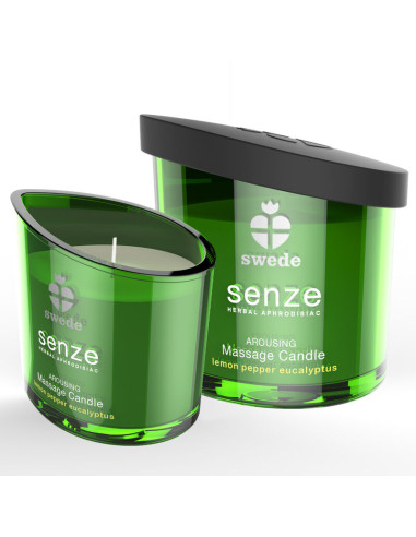 SWEDE - SENZE AROUSING MASSAGE CANDLE - LEMON, PEPPER, EUCALYPTUS 2 