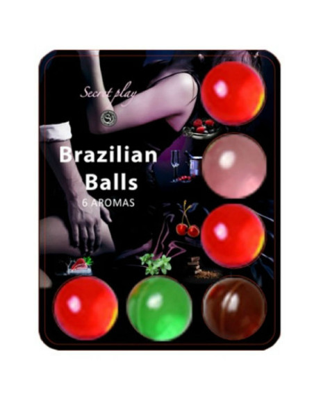 SECRETPLAY - BALLES BRÉSILIENNES LUBRIFIANT HOT BALLS 6 UNITÉS 1 