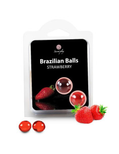 SECRETPLAY - 2 BRAZILIAN BALLS STRAWBERRY 1 