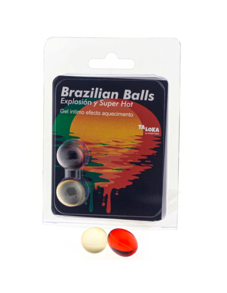 TALOKA - 2 BRAZILIAN BALLS SUPER HOT EFFECT EXCITING GEL 1 