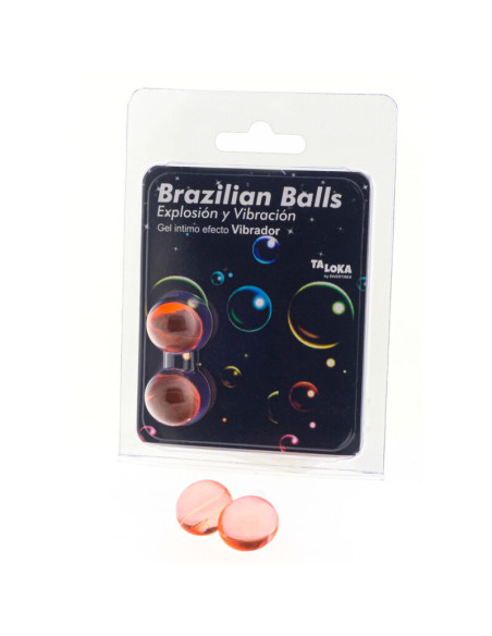 TALOKA - 2 BRAZILIAN BALLS VIBRATING EFFECT EXCITING GEL 1 