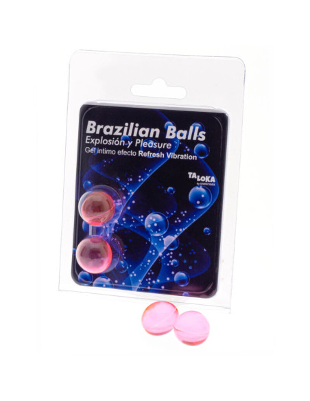 TALOKA - 2 BRAZILIAN BALLS REFRESH VIBRATING EFFECT EXCITING GEL 1 