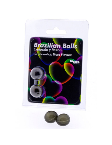 TALOKA - 2 BOULES BRÉSILIENNES PLUS DEFFET DE SAVEUR GEL EXCITANT 1 