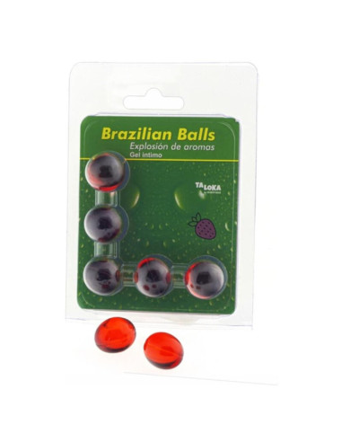 TALOKA - 5 BRAZILIAN BALLS STRAWBERRY INTIMATE GEL 1 