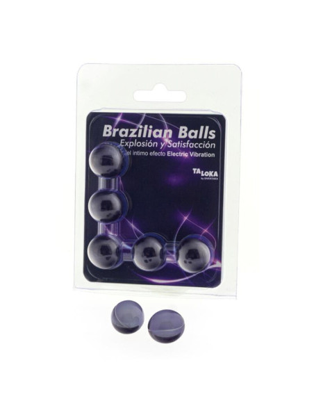 TALOKA - 5 BRAZILIAN BALLS ELECTRIC VIBRATING EFFECT EXCITING GEL 1 