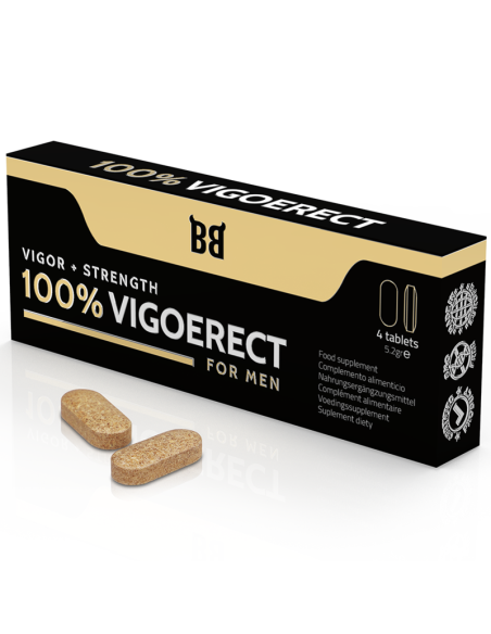 BLACK BULL - 100% VIGOERECT VIGORE + FORZA PER UOMINI 4 COMPRESSE 3 