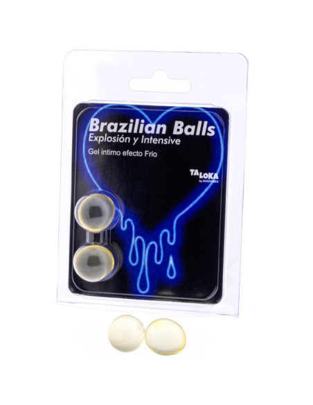 TALOKA - 2 BRAZILIAN BALLS COLD & VIBRATION EFFECT EXCITING GEL 1 