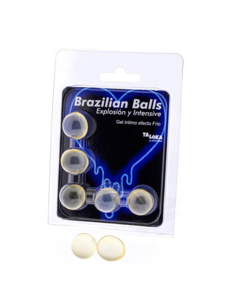 TALOKA - 5 BALLES BRÉSILIENNES GEL EXCITANT EFFET FROID & VIBRATION 1 