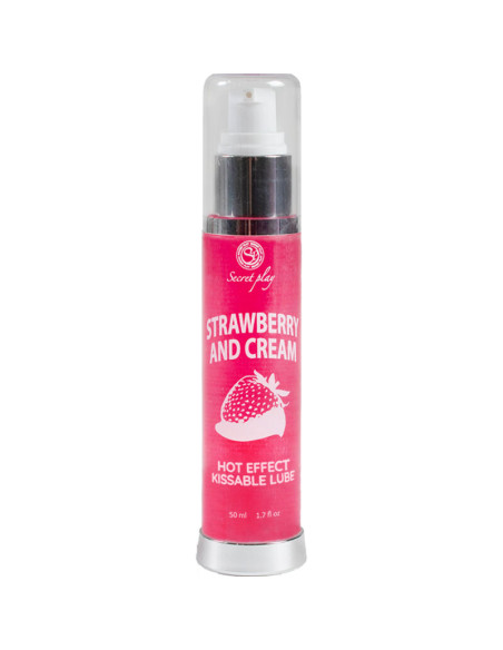 SECRETPLAY - LUBRIFICANTE 2-1 EFFETTO CALORE FRAGOLA E CREMA 50 ML 4 