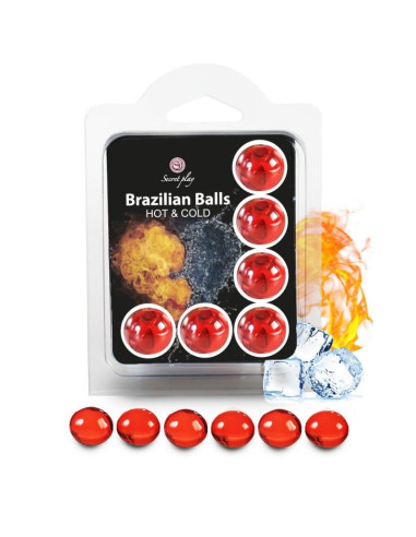 SECRETPLAY - SET 6 BRAZILIAN BALLS HOT AND COLD EFFECT 1 