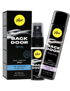 PJUR - BACK DOOR ENSEMBLE DE LUBRIFIANT ANAL ET SPRAY 5 