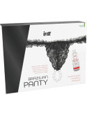 INTT RELEASES - BRAZILIAN BLACK PANTY WITH PEARLS AND LUBRICANT GEL 50 ML 4 