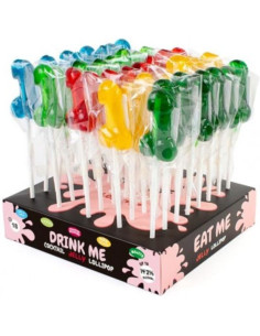 SECRETPLAY - DISPLAY ASSORTMENT PENIS LOLLIPOPS WITH ALCOHOL 40 UNITS 2 