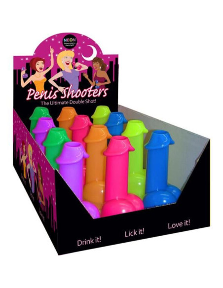 KHEPER GAMES - NEON SHOTS FORM PENIS 1 EINHEIT (ZUFÄLLIGE FARBE) 3 