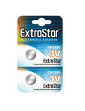 EXTRASTAR - CR1220 PACK 3V 2 BATTERIES 1 