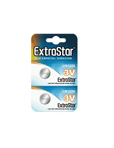 EXTRASTAR - CR1220 PACK 3V 2 BATTERIES 1 