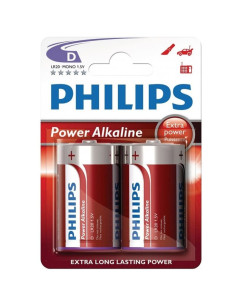 PHILIPS - BLISTER POWER ALCALINE PILA D LR20 * 2 2 