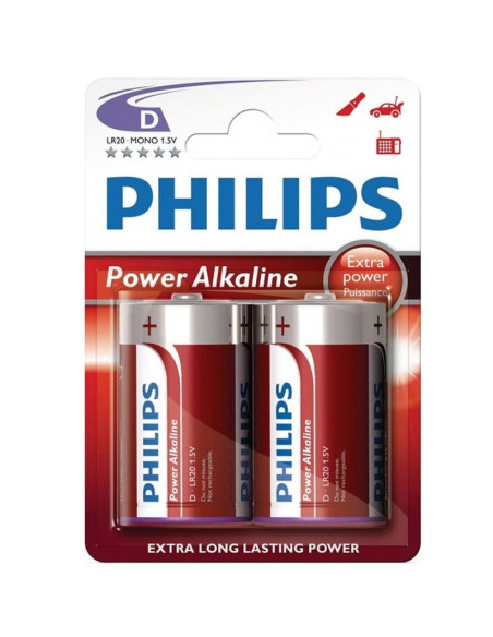 PHILIPS - POWER ALKALINE PILA D LR20 BLISTER * 2 2 