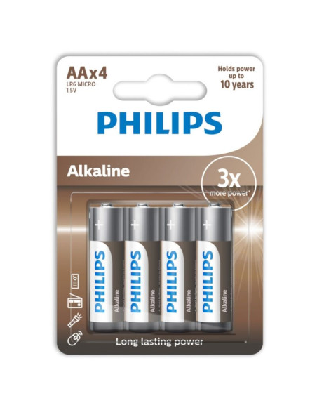 PHILIPS - ALKALINE BATTERIEN AA LR6 PACK 4 1 