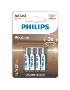 PHILIPS - PILE ALCALINE AAA LR03 PAQUET DE 4 1 