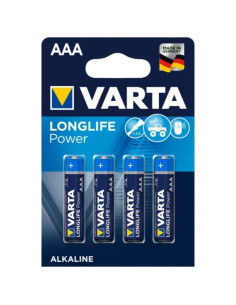 VARTA - PILE ALCALINE LONGLIFE POWER AAA LR03 4 UNITÉ 1 