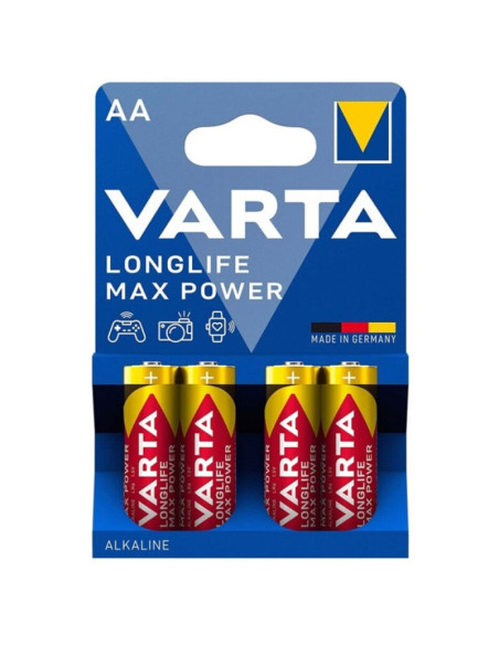 VARTA - BATTERIA ALCALINE MAX POWER AA LR6 4 UNITÀ 1 