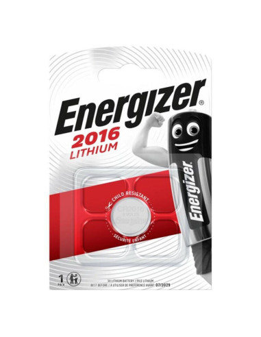 ENERGIZER - BATTERY LITHIUM BUTTON CR2016 3V 1 UNIT 1 