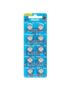 VINNIC - ALKALINE BUTTON BATTERY AG13 L1154F LR44 BLISTER*10 1 