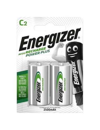 ENERGIZER - POWER PLUS RECHARGEABLE BATTERY HR14 C 2500mAh 2 UNIT 1 