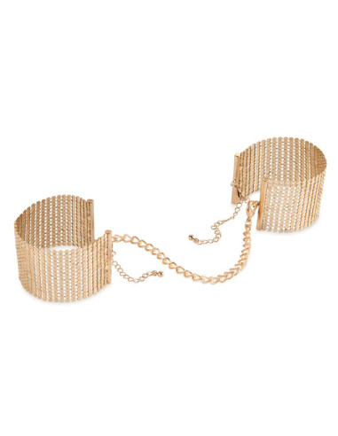 BIJOUX - DÉSIR MÉTALLIQUE GOLDEN METAL MESH HANDCUFFS 4 