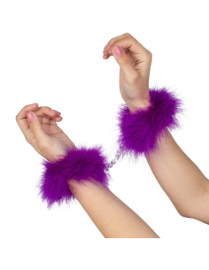 SECRETPLAY - PURPLE MARABOU HANDCUFFS 4 