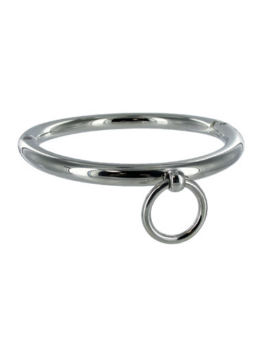 METAL HARD - COLLANA BDSM CON ANELLO 18CM 2 