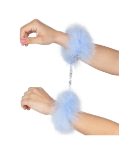 SECRETPLAY - BLUE LIGHT MARABOU HANDCUFFS 4 