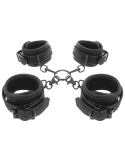 FETISH SUBMISSIVE - SET OF HAND AND ANKLE HANDCUFFS WITH NOPRENE LINING 10 