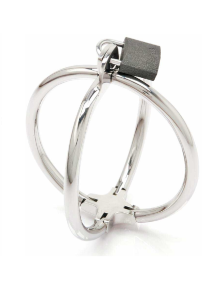 METAL HARD - CRISS CROSS HANDCUFF STAINLESS STEEL RESTRAINTS 2 