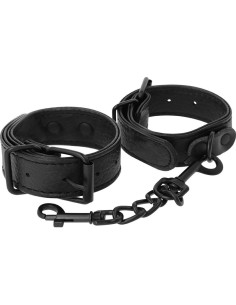 DARKNESS - WIDE THIN TEXTURED HANDCUFFS 5 