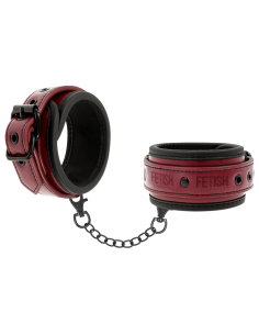 FETISH SUBMISSIVE DARK ROOM - VEGAN LEATHER HANDCUFFS WITH NEOPRENE LINING 8 