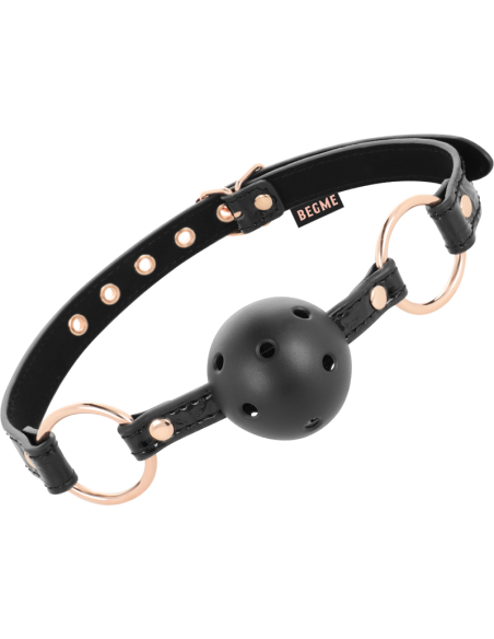 BEGME - BLACK EDITION BALL GAG VEGAN IN PELLE 6 