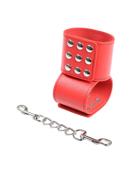 OHMAMA FETISH - RED HANDCUFFS WITH SNAP CLOSURE 11 