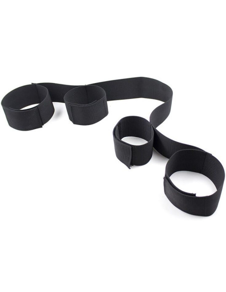 OHMAMA FETISH - SPREADER SOFT BAR FULL NYLON WRIST RESTRAINTS 11 