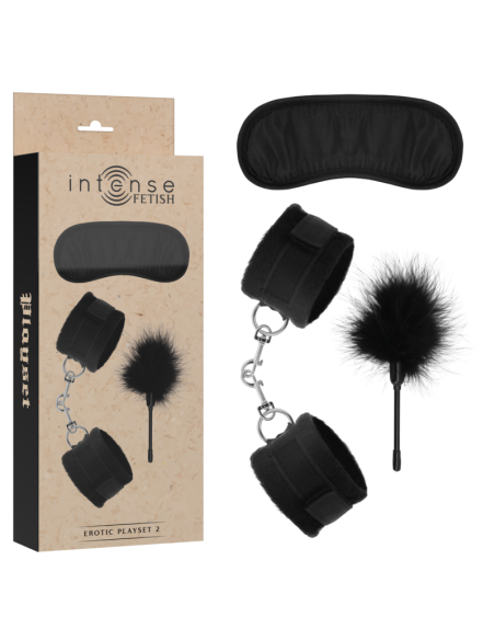 INTENSE - FETISH PLAYSET EROTICO 2 CON MANETTE, MASCHERA CIECA E TICKLER 7 