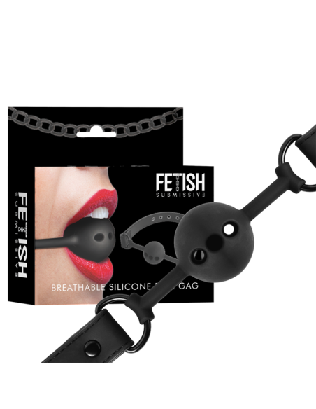 FETISH SUBMISSIVE BONDAGE - BALL GAG IN SILICONE TRASPIRANTE 7 