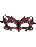 QUEEN LINGERIE - MASQUE EN DENTELLE DÉTAILS ROUGES 1 